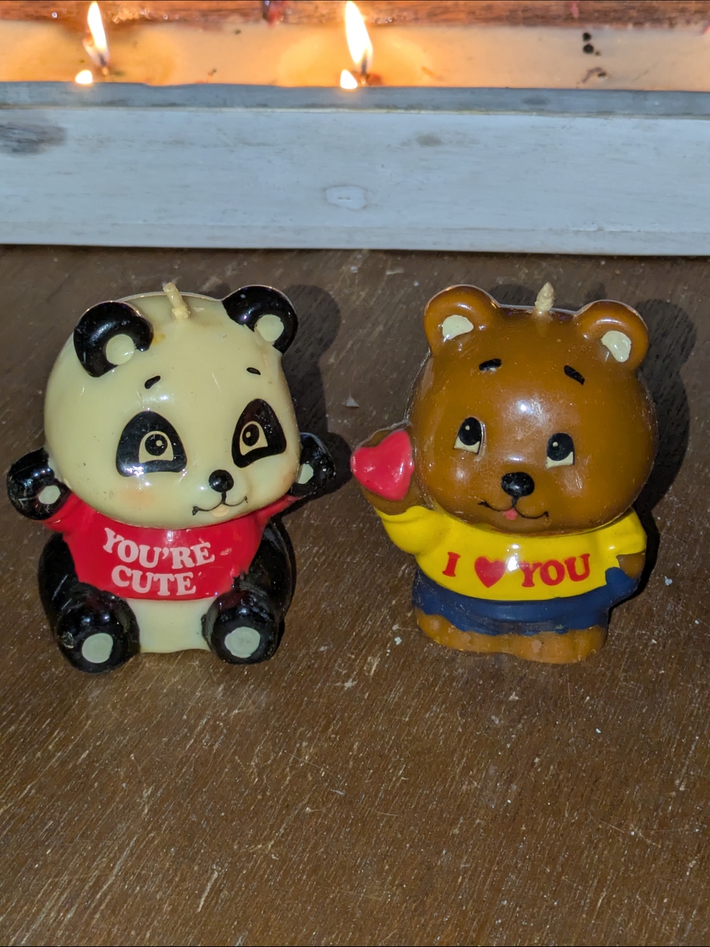 Cute Panda and Bear Candles - Yellow, Brown, Black